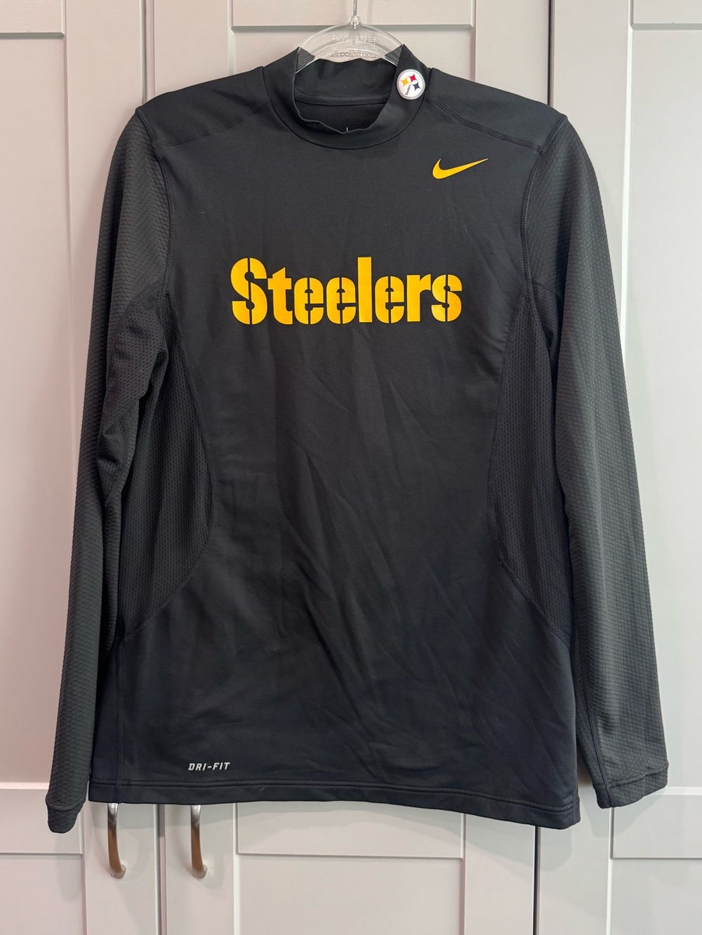 Nike Black & Gold Steelers Long Sleeve Performance Shirt